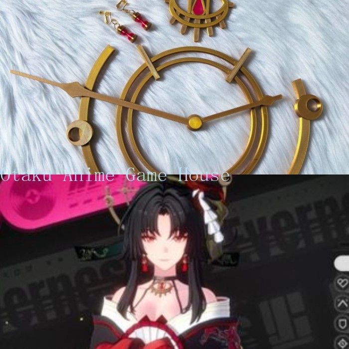 Hair Clips - Neverness To Everness Hotori 3D พิมพ์ลายคอสเพลย์อุปกรณ์ประกอบฉากคลิปผมตกแต่งต่างหูเล่นบทบาทอุปกรณ์เสริมกิ๊บติดผมของขวัญฮาโลวีน