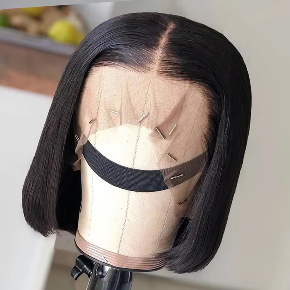 Glueless Wear And Go Human Hair Wig - วิกผมตรงแบบเวียดนาม ถักเปีย วิกผมแท้แบบไม่ต้องใช้กาว วิกผมบ๊อบสั้น 13x6 Hd