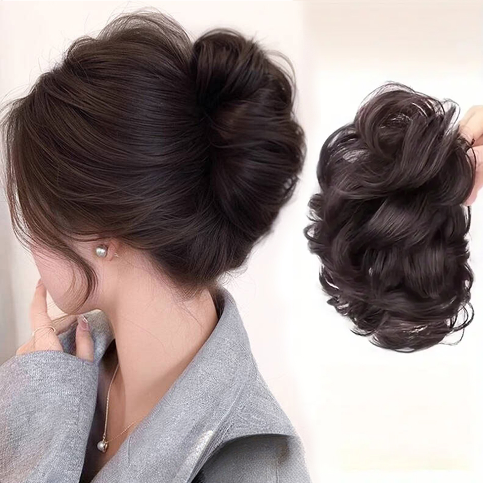 Claw Clip Messy Bun Hair Piece - สังเคราะห์ Messy Bun ผมชิ้น Claw คลิปต่อผมหางม้า