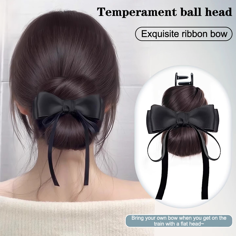 Claw Clip Messy Bun Hair Piece - วิกผมทรงบันต่ำแบบหนีบ ต่อผมทรงบันยุ่งๆ แบบตรง สำหรับทำทรงผมเกล้าเก๋งง่ายๆ วิกผมทรงบันยุ่งๆ แบบหนีบ
