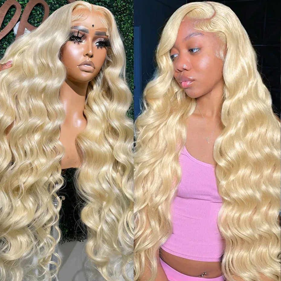 613 Blonde Body Wave Lace Front Wig - วิกผมหน้าผากลูกไม้แบบ HD 13x6 สี 613 วิกผมแท้
