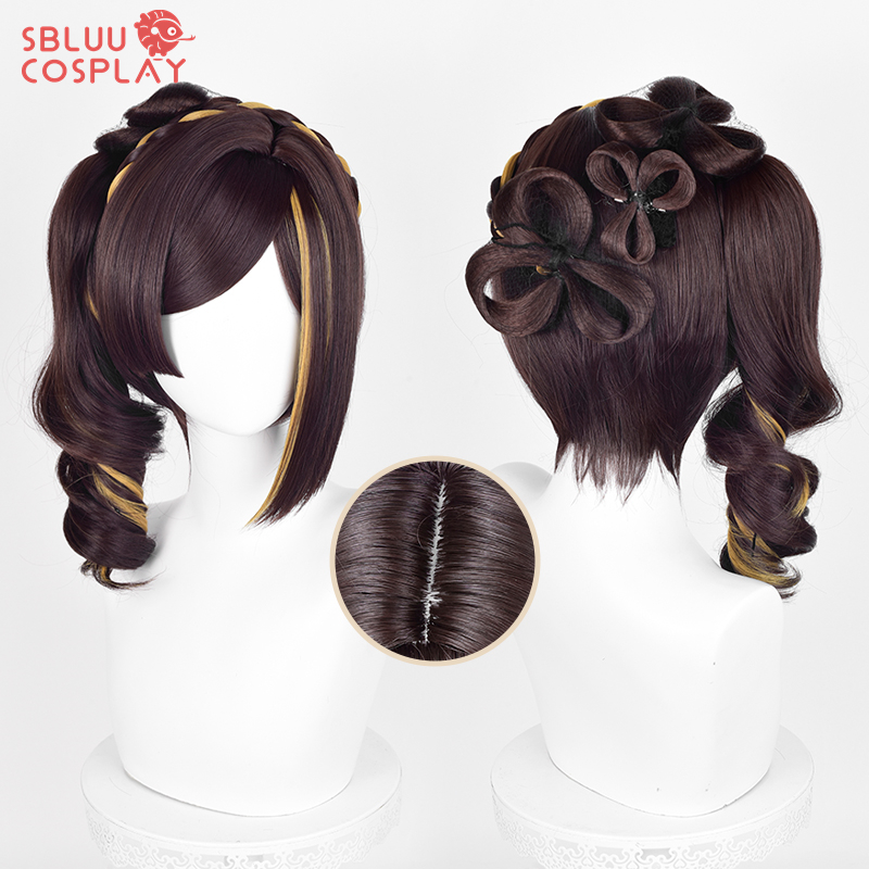 Synthetic Wigs - เอสบลูคอสเพลย์ เก็นชิน อิมแพ็ค ชิโอริคอสเพลย์วิกผมสีผสมทนต่อแสงสีฟ้าอ่อนอุปกรณ์เสริมฮาโลวีน