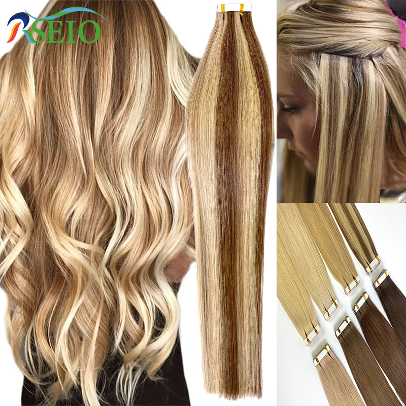 Invisible Tape In Extensions Real Hair - เทปตรง rseio ในผมต่อมนุษย์ต่อผมจริงธรรมชาติ16 
