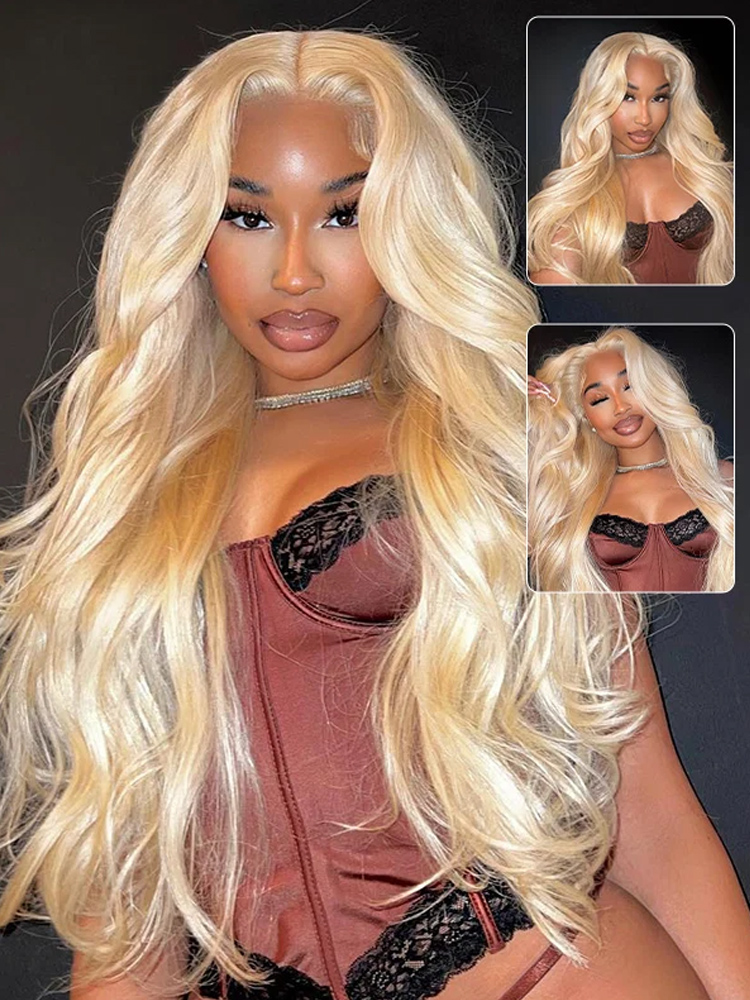 613 Blonde Body Wave Lace Front Wig - วิกผมมนุษย์สีฮันนี่บลอนด์ 613 ความยาว 40 นิ้ว วิกผมมนุษย์แบบ