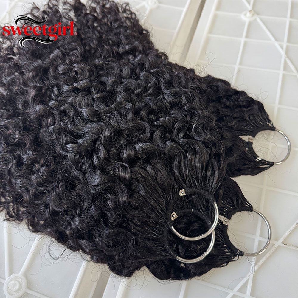 Water Wave Bulk Human Hair For Braiding - ผมแท้ Pixie Curly สีดำธรรมชาติ 100% เกรด