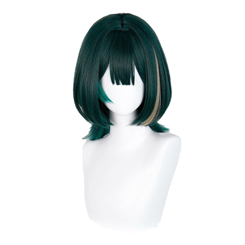 Synthetic Wigs - อะนิเมะเนเฟอร์คอสเพลย์วิกผมไฮไลท์สีเขียววิกผมสำหรับผู้หญิงคอสเพลย์วิกผมสังเคราะห์ทนความร้อนผมปาร์ตี้ฮาโลวีน