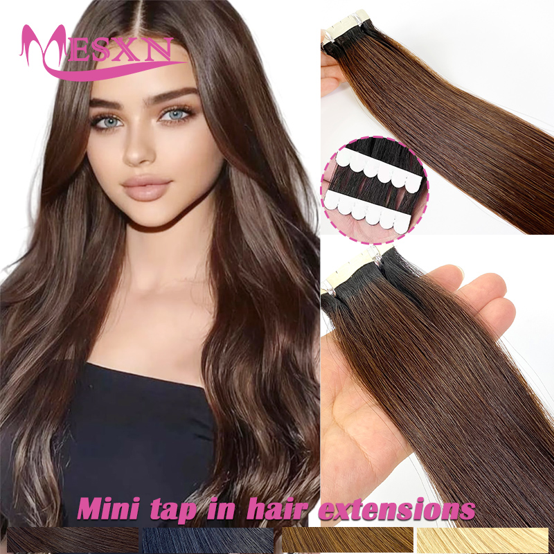 Invisible Tape In Extensions Real Hair - ต่อผมเทปแบบมินิ เส้นผมแท้ธรรมชาติ ตรง 16