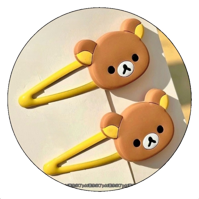 Hair Bundles - กิ๊บติดผมการ์ตูนริลัคคุมะน่ารัก สไตล์ญี่ปุ่นเกาหลี กิ๊บติดผมตุ๊กตา สำหรับสาวหวาน นักเรียน แฟชั่นเครื่องประดับผม