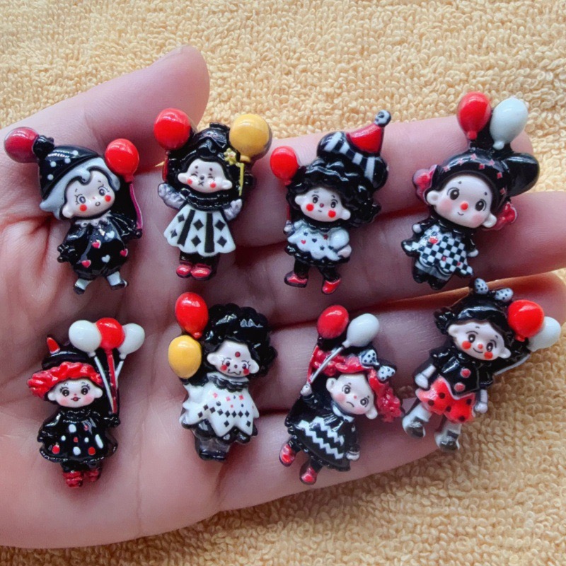 Hair Clips - ลูกโป่งโจ๊กเกอร์ 12 ชิ้น ของเล่นเด็กทำมือ DIY เคสโทรศัพท์แบบเจลครีม
