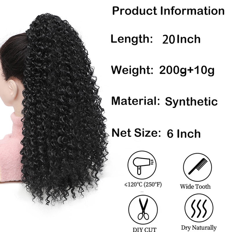 ยาว Curly Drawstring หางม้า Af - Drawstring Afro Curly Puff Ponytail บทวิจารณ์และราคา