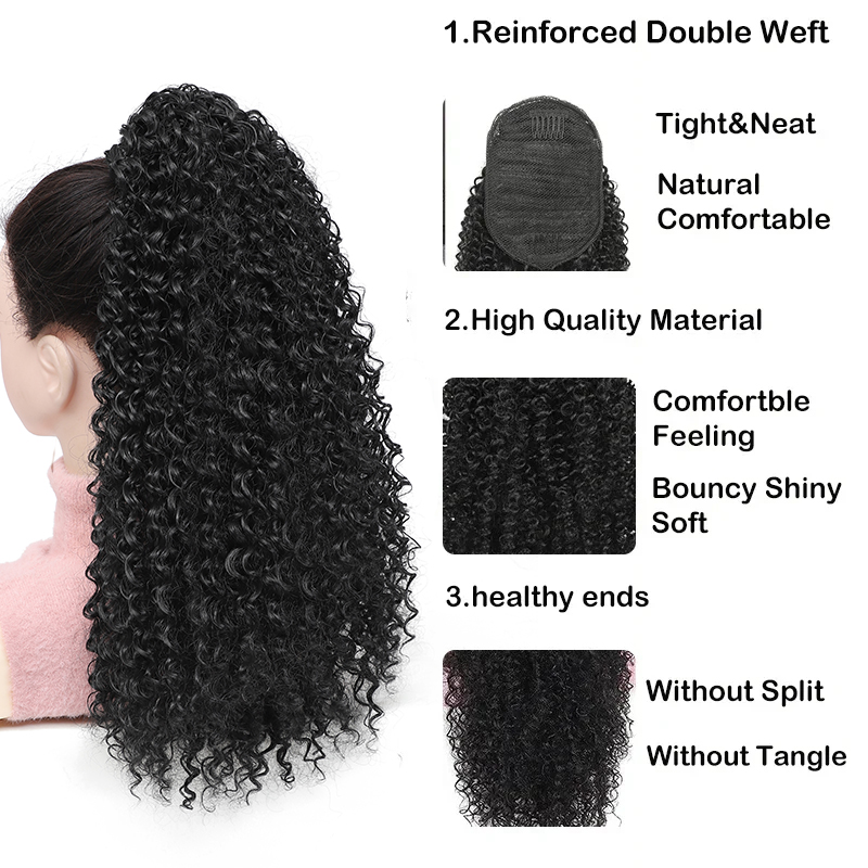 ยาว Curly Drawstring หางม้า Af - Drawstring Afro Curly Puff Ponytail บทวิจารณ์และราคา