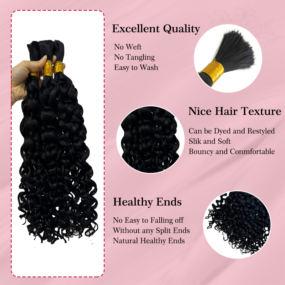 ผมแท้ Ali Queen Hair แบบ Water - Water Wave Bulk Human Hair For Braiding บทวิจารณ์และราคา