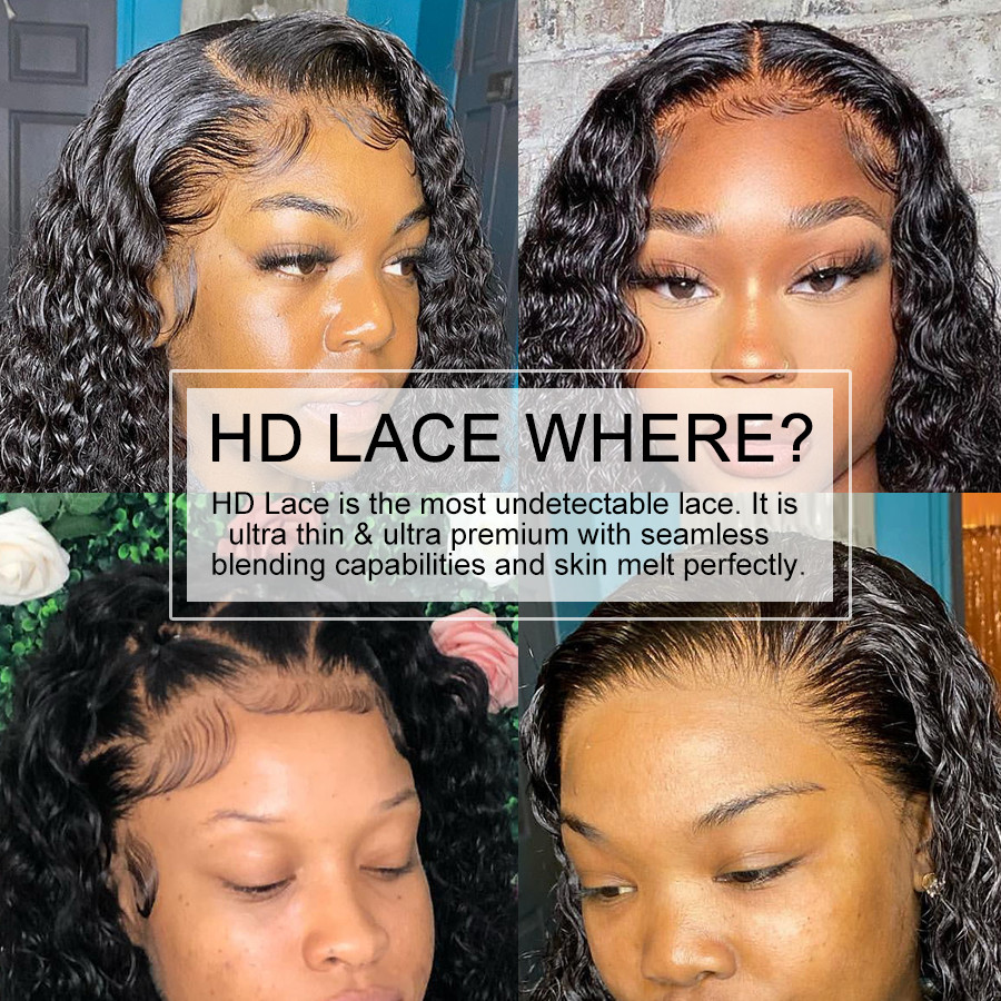 วิกผมแบบเต็มศีรษะ 250% 13x4 HD - Hd Lace Frontal Wig Human Hair Pre Plucked บทวิจารณ์และราคา