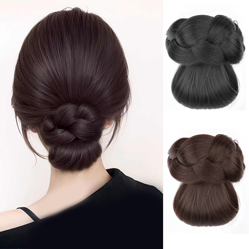อุปกรณ์เสริมผมสังเคราะห์ ทรงผม - Claw Clip Messy Bun Hair Piece บทวิจารณ์และราคา