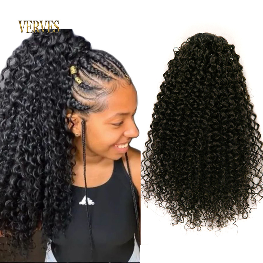 VERVES Synthetic Drawstring พั - Drawstring Afro Curly Puff Ponytail บทวิจารณ์และราคา