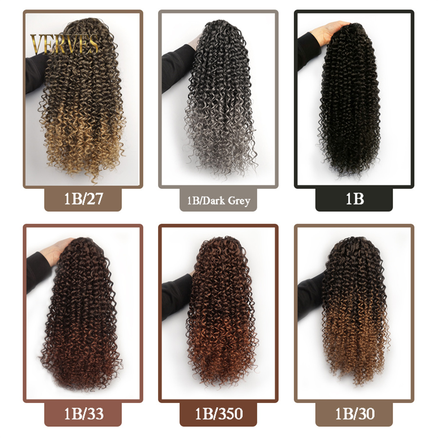 VERVES Synthetic Drawstring พั - Drawstring Afro Curly Puff Ponytail บทวิจารณ์และราคา