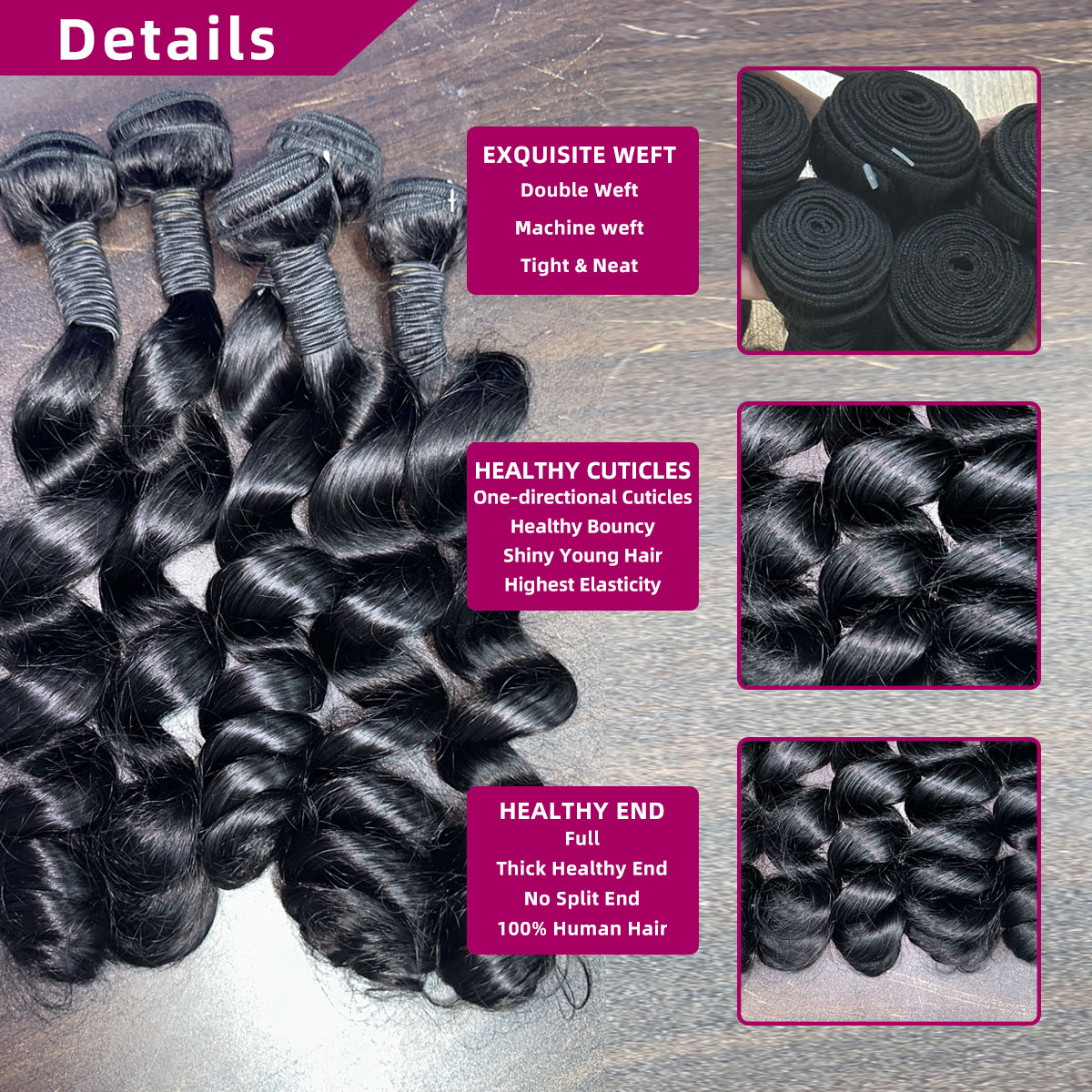 ผมต่อแบบลอนหลวมขนาด 30 40 นิ้ว - Deep Wave 3 Bundles With Closure บทวิจารณ์และราคา