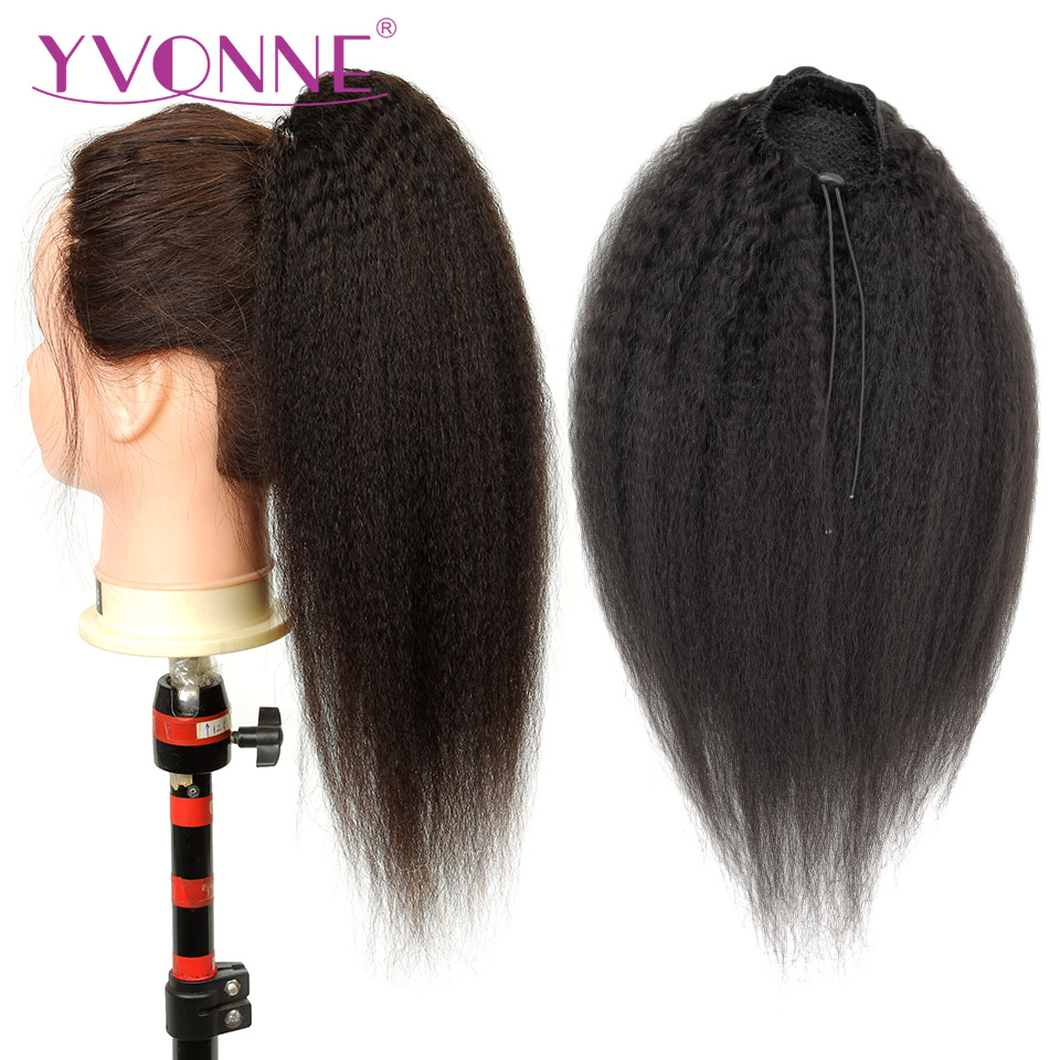 [Yvonne] Kinky Straight Drawst - Seamless Clip In Hair Extensions Human Hair บทวิจารณ์และราคา