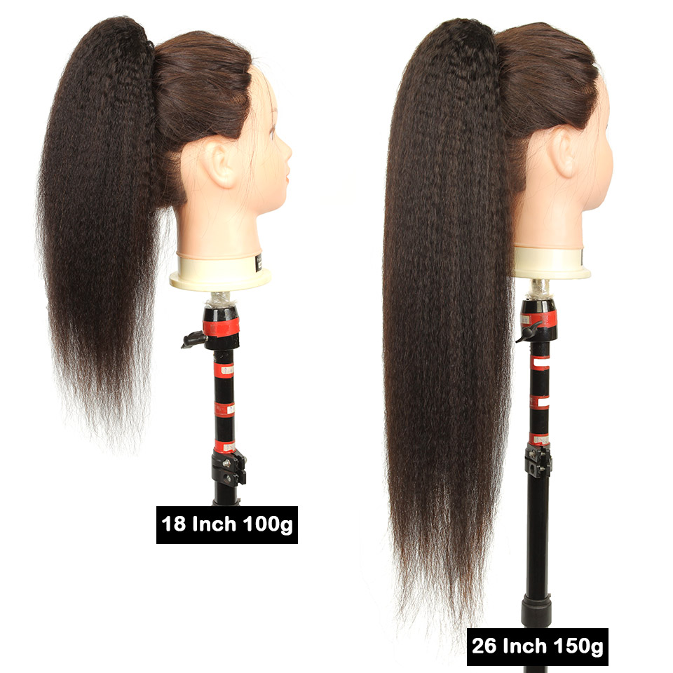 [Yvonne] Kinky Straight Drawst - Seamless Clip In Hair Extensions Human Hair บทวิจารณ์และราคา