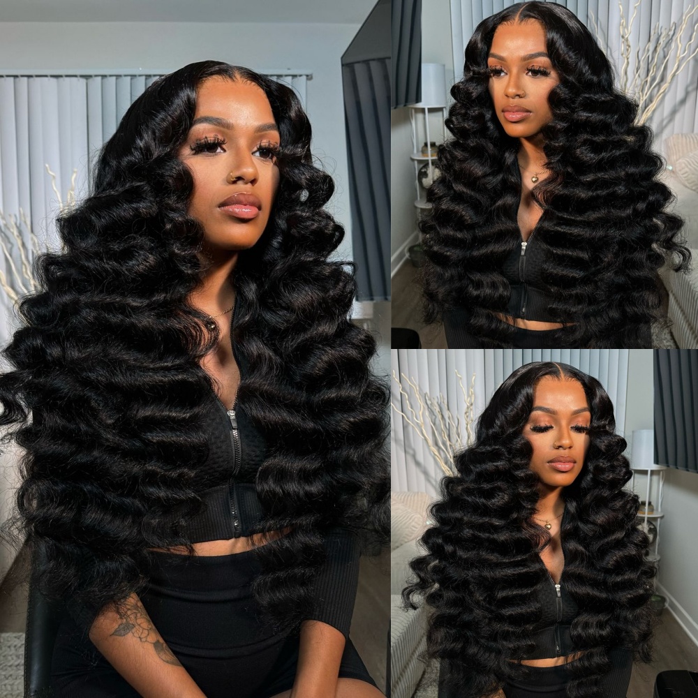 ผมลอนลึกแบบหลวมพร้อมปิดผมด้วยล - Deep Wave 3 Bundles With Closure บทวิจารณ์และราคา