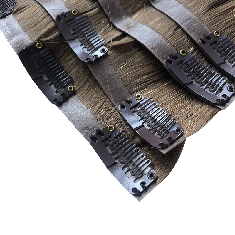 ตรงที่มองไม่เห็น PU คลิปเต็มหั - Seamless Clip In Hair Extensions Human Hair บทวิจารณ์และราคา