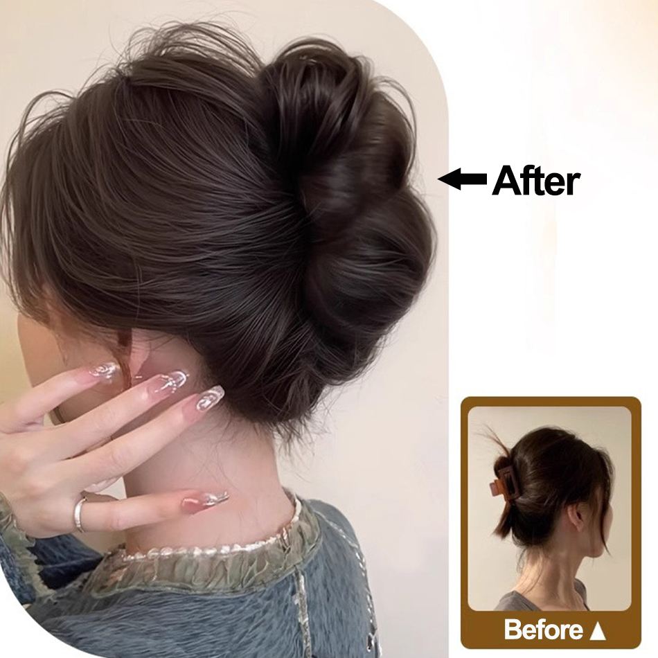 สังเคราะห์ Messy Bun ผมชิ้น Cl - Claw Clip Messy Bun Hair Piece บทวิจารณ์และราคา
