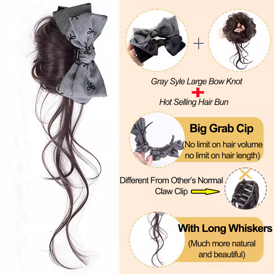 สังเคราะห์ผม Bun Hair Extensio - Claw Clip Messy Bun Hair Piece บทวิจารณ์และราคา