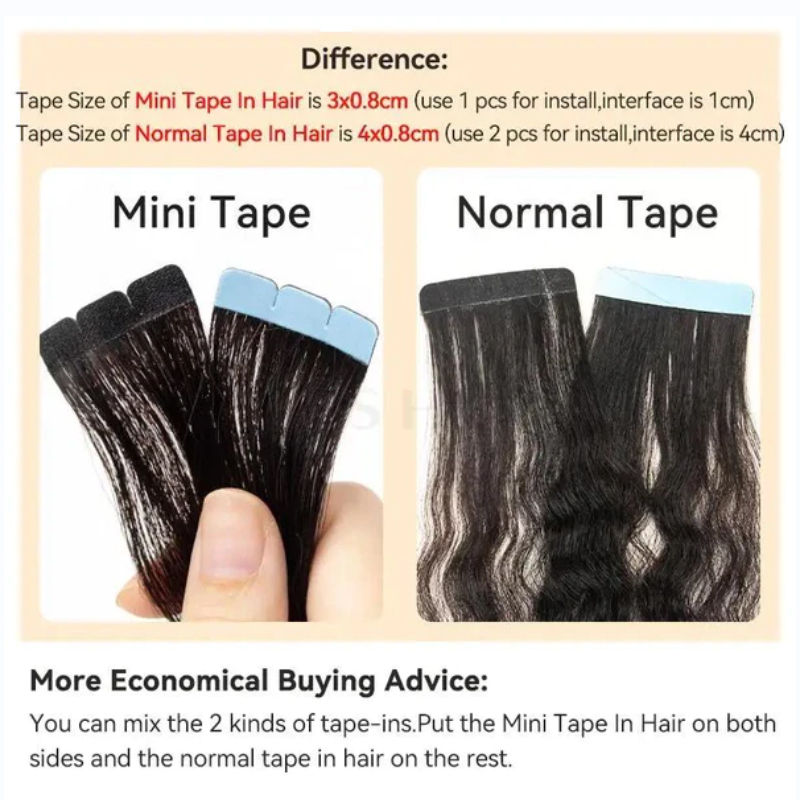 MINI TAPE Hair Extensions ผมธร - Invisible Tape In Extensions Real Hair บทวิจารณ์และราคา