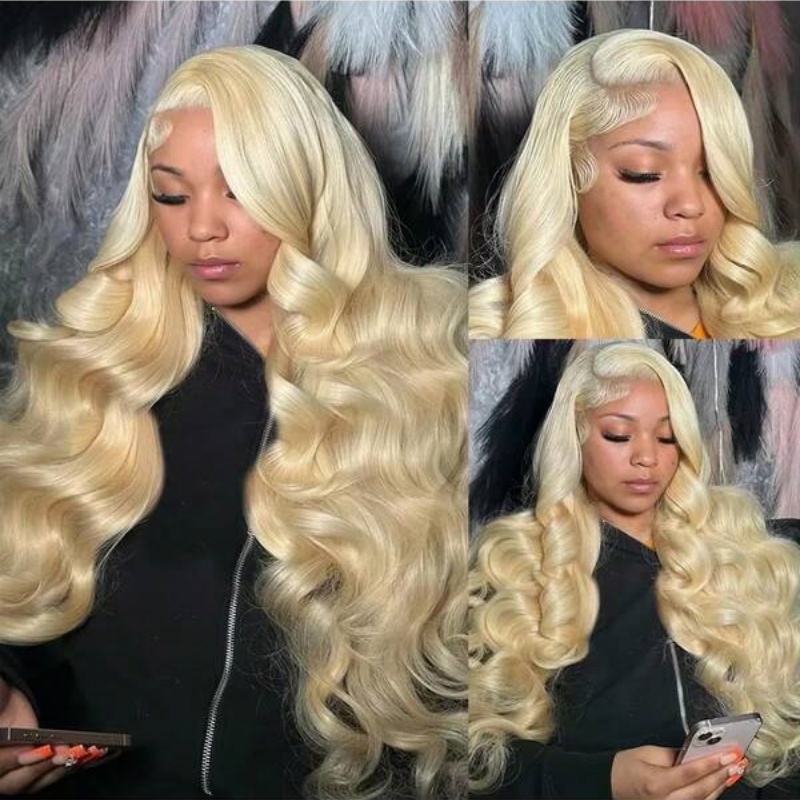วิกผมแท้สีน้ำผึ้งบลอนด์ 613 แบ - 613 Blonde Body Wave Lace Front Wig บทวิจารณ์และราคา