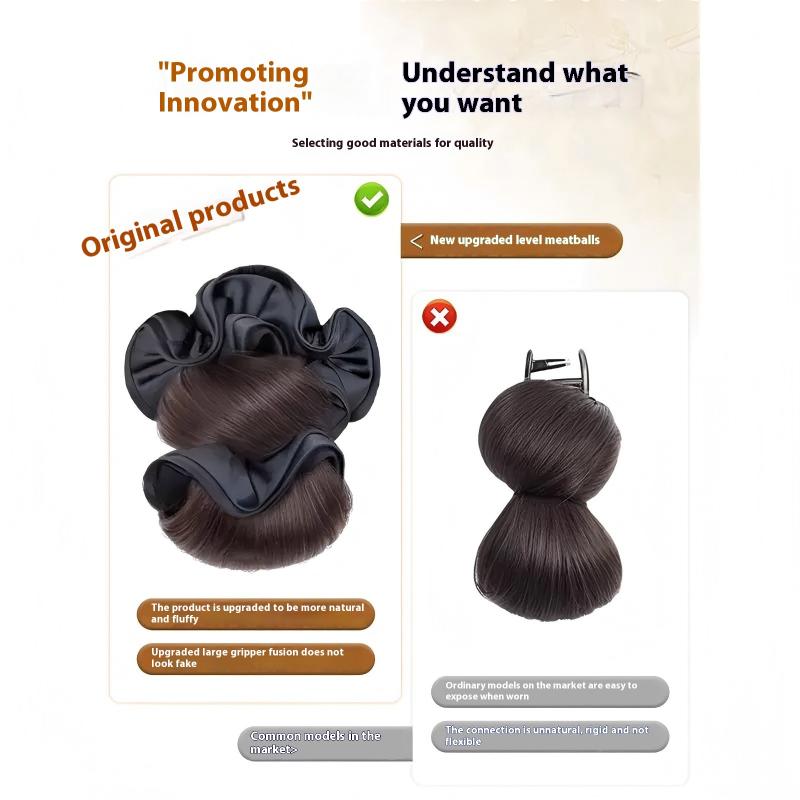 ผมปลอมทรงดัดงอแบบไม่ต้องใช้เคร - Claw Clip Messy Bun Hair Piece บทวิจารณ์และราคา