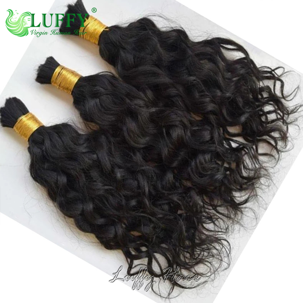 BULK Human Hair สําหรับ Braidi - Water Wave Bulk Human Hair For Braiding บทวิจารณ์และราคา