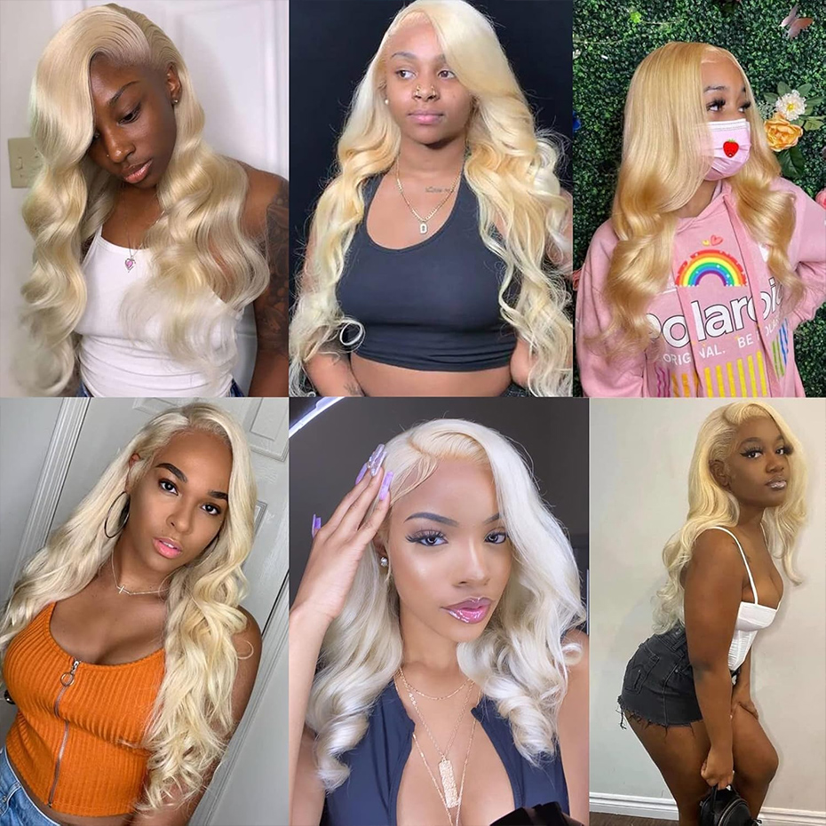 วิกผมหน้าผากลูกไม้แบบ HD 13x6  - 613 Blonde Body Wave Lace Front Wig บทวิจารณ์และราคา