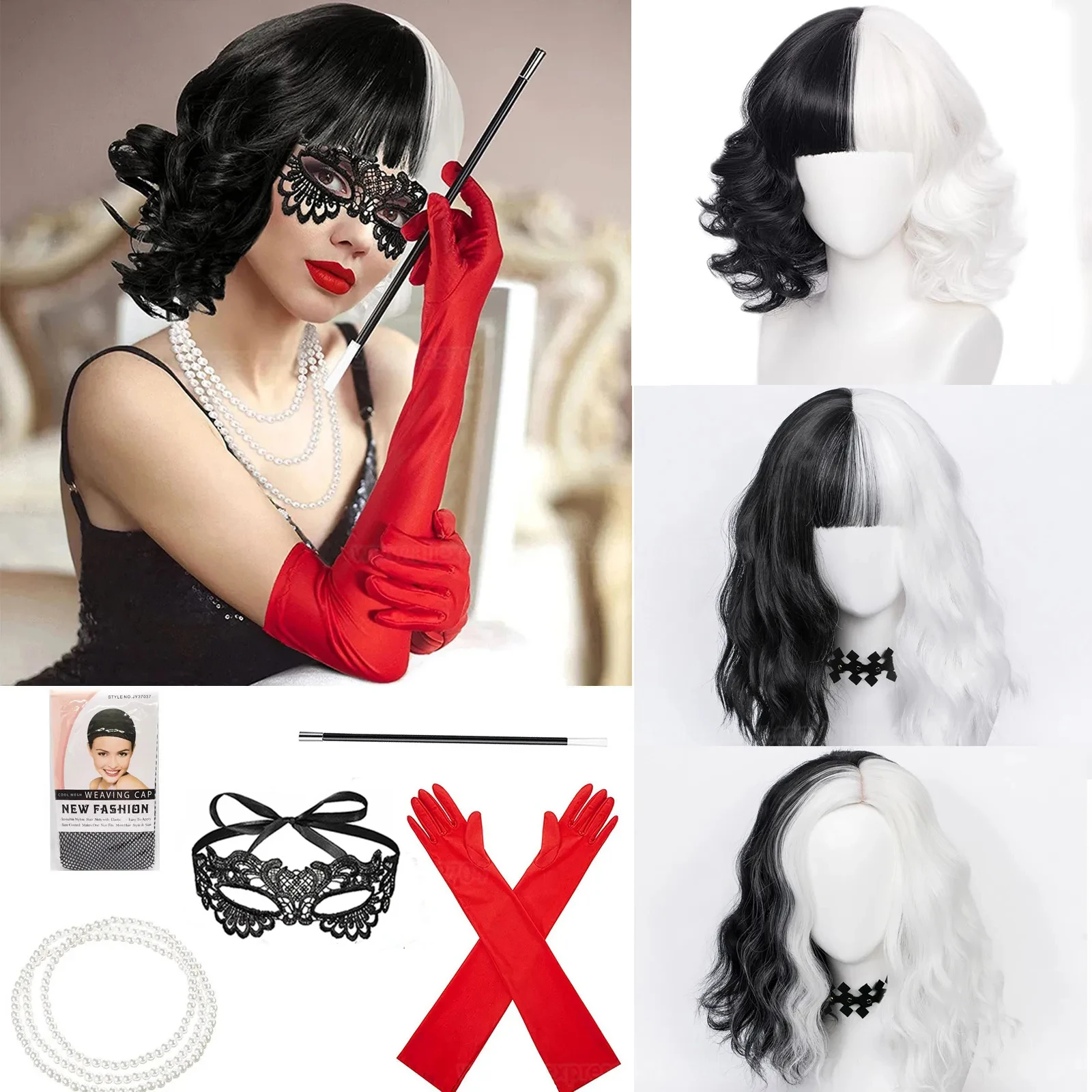 วิกผมคอสเพลย์อนิเมะ Cruella de - Synthetic Braided Wigs For Black Women บทวิจารณ์และราคา