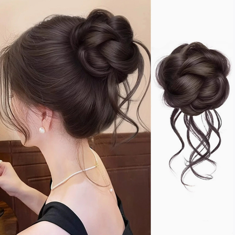 ใหม่! ชิ้นผมสังเคราะห์ทรงบันยุ - Claw Clip Messy Bun Hair Piece บทวิจารณ์และราคา