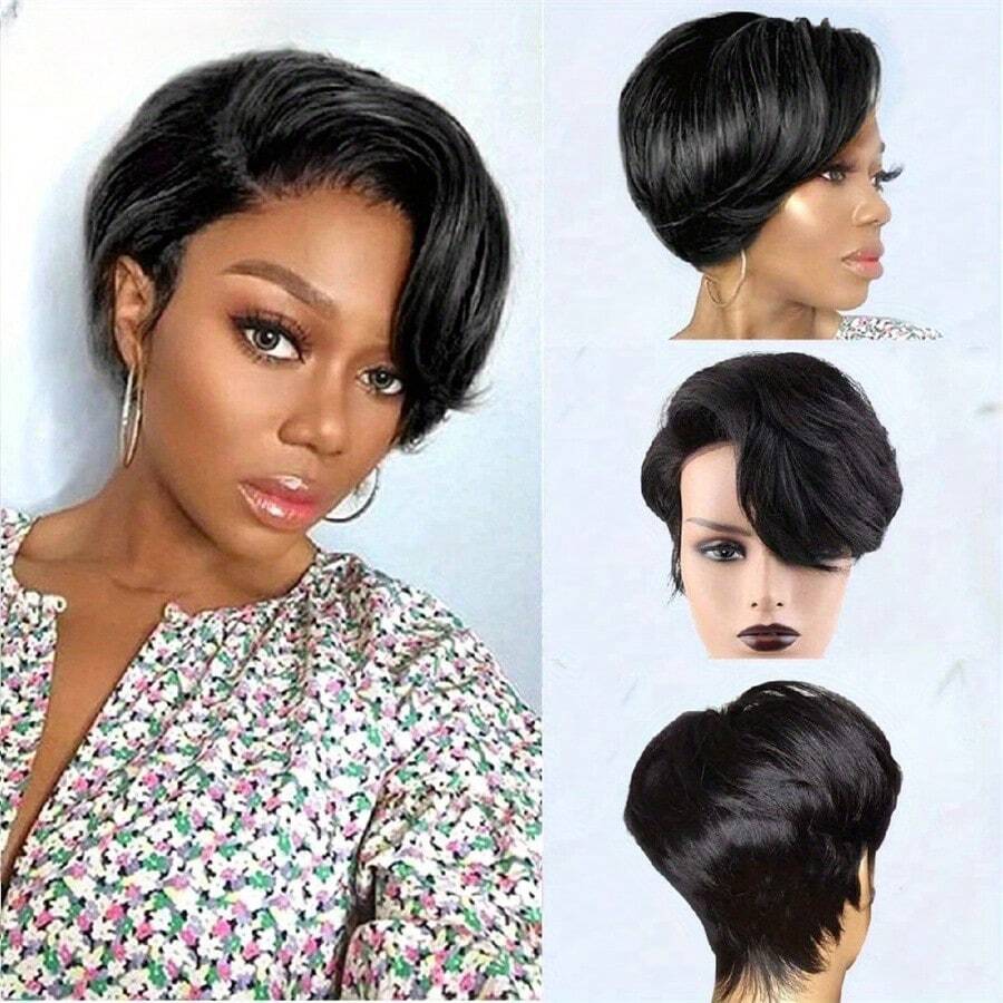 วิกผมสั้นราคาถูกแบบขายส่ง วิกผ - Short Pixie Cut Wig Human Hair Cheap บทวิจารณ์และราคา