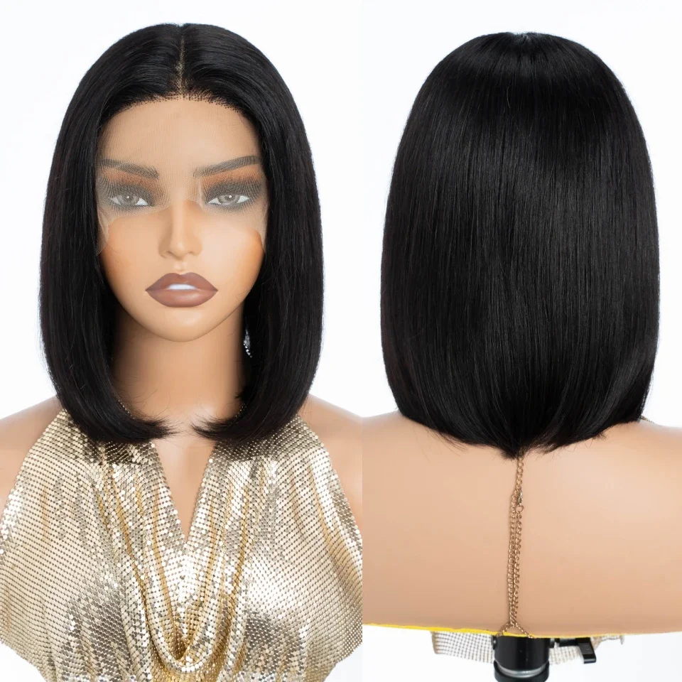 ตรงสั้นBobวิกผมผมมนุษย์ 13X6X1 - Glueless Wear And Go Human Hair Wig บทวิจารณ์และราคา