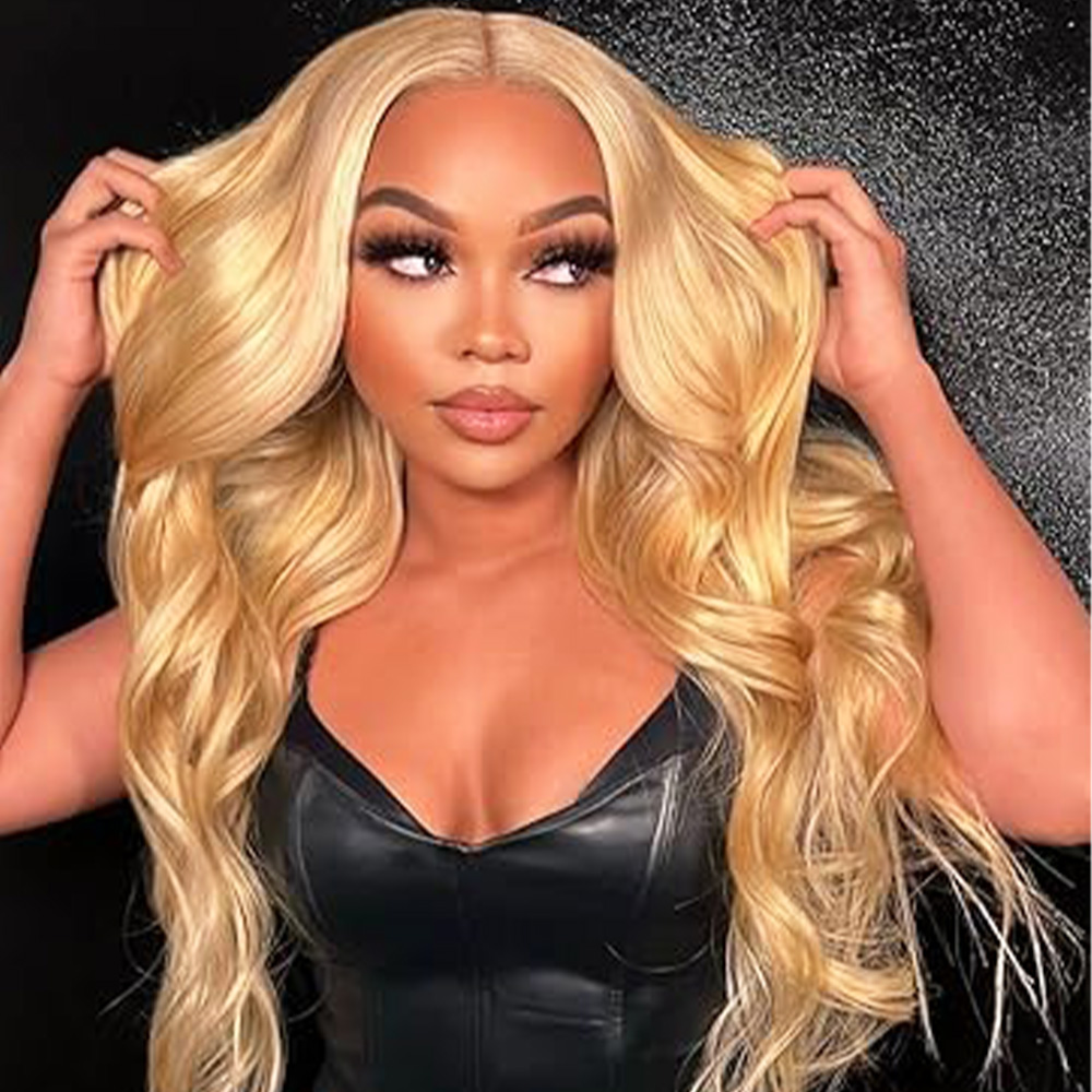 วิกผมมนุษย์สีบลอนด์ 613 ขนาด 1 - 613 Blonde Body Wave Lace Front Wig บทวิจารณ์และราคา