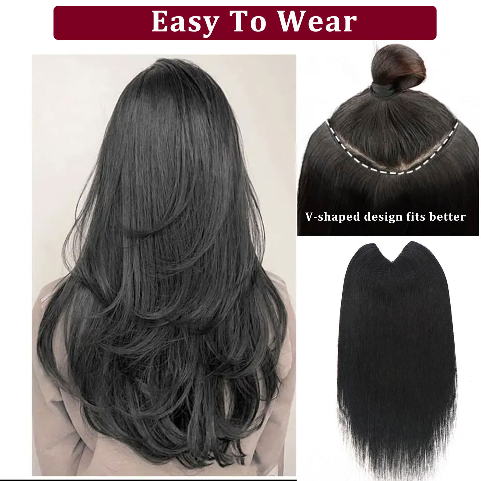 คลิปต่อผมแท้ทรงตัววีแบบซ่อน ไฮ - Seamless Clip In Hair Extensions Human Hair บทวิจารณ์และราคา