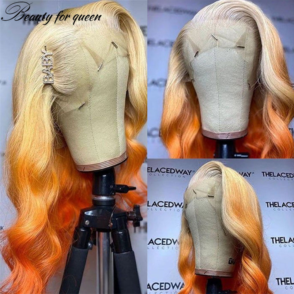 วิกผมลูกไม้โปร่งใสสีส้ม รุ่น G - 613 Blonde Body Wave Lace Front Wig บทวิจารณ์และราคา