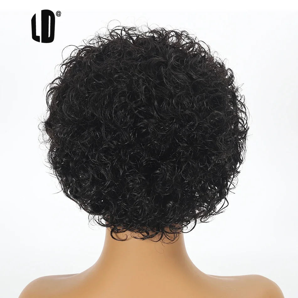 วิกผมทรงพิกซี่คัท สี 99J วิกผม - Short Pixie Cut Wig Human Hair Cheap บทวิจารณ์และราคา
