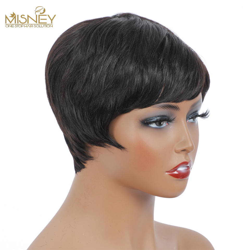 สั้นเส้นผมมนุษย์ Wigs Pixie ตั - Short Pixie Cut Wig Human Hair Cheap บทวิจารณ์และราคา