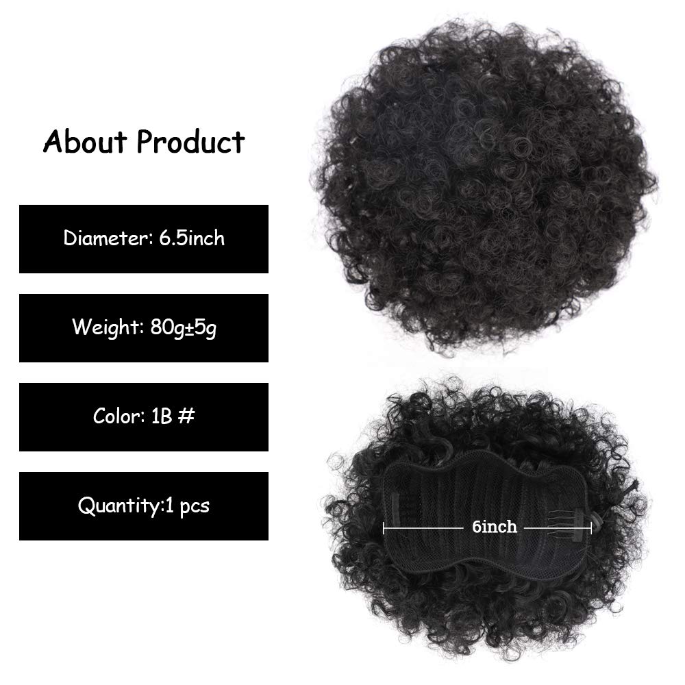 6 นิ้ว Afro พัฟ Drawstring หาง - Drawstring Afro Curly Puff Ponytail บทวิจารณ์และราคา