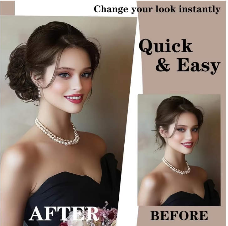 กิ๊บติดผมทรงบันสำหรับผู้หญิง เ - Claw Clip Messy Bun Hair Piece บทวิจารณ์และราคา