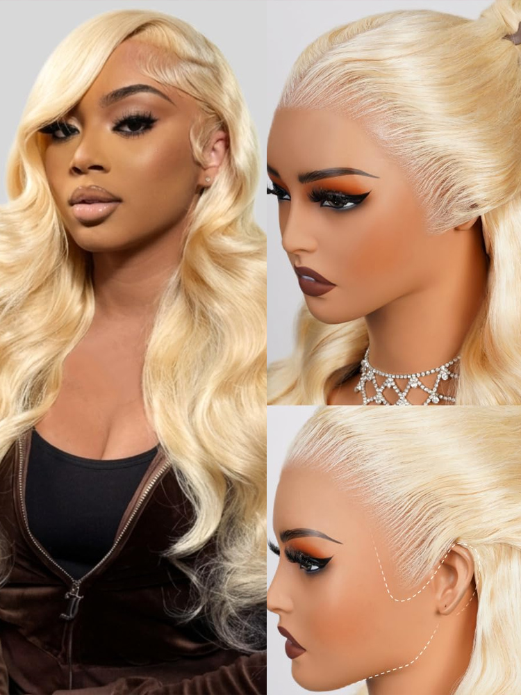 วิกผมมนุษย์สีฮันนี่บลอนด์ 613  - 613 Blonde Body Wave Lace Front Wig บทวิจารณ์และราคา