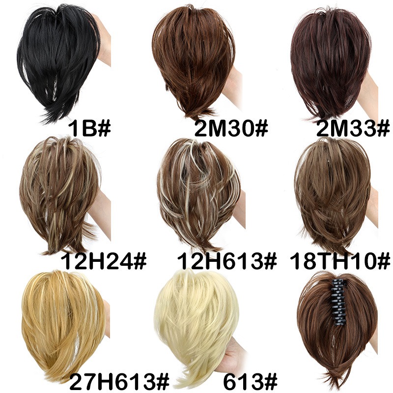 กิ๊บติดผมปลอมแบบหนีบสำหรับทำผม - Claw Clip Messy Bun Hair Piece บทวิจารณ์และราคา