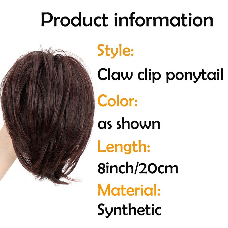 กิ๊บติดผมปลอมแบบหนีบสำหรับทำผม - Claw Clip Messy Bun Hair Piece บทวิจารณ์และราคา