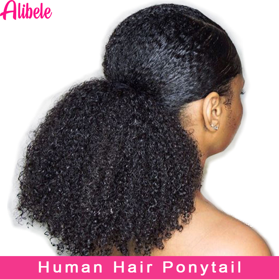 Alibele mogolian Afro Kinky ผม - Seamless Clip In Hair Extensions Human Hair บทวิจารณ์และราคา