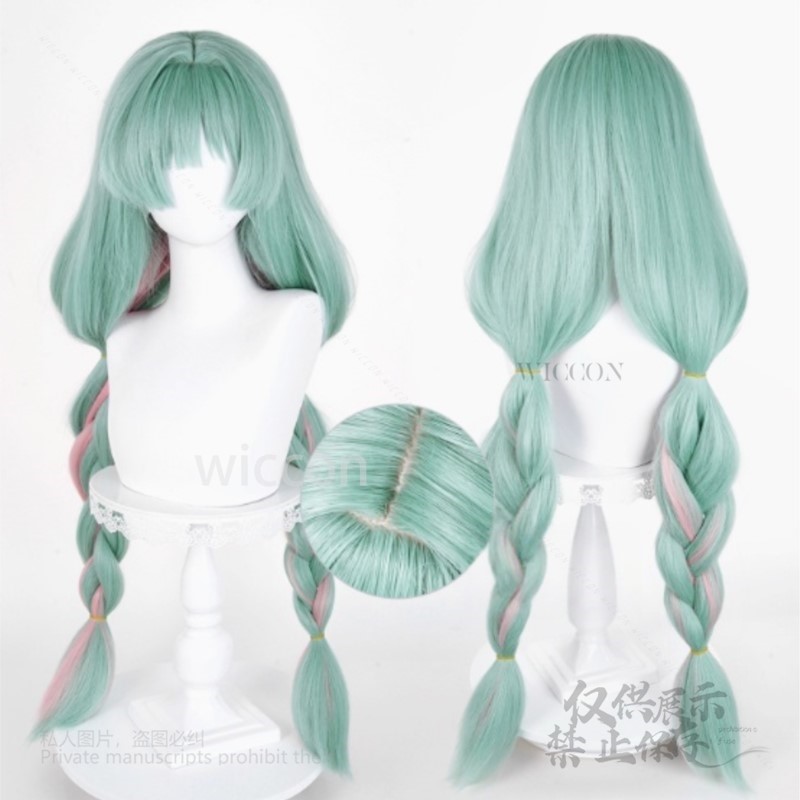 อะนิเมะฟรอลอวาคอสเพลย์วิกผมสีเ - Synthetic Wigs บทวิจารณ์และราคา