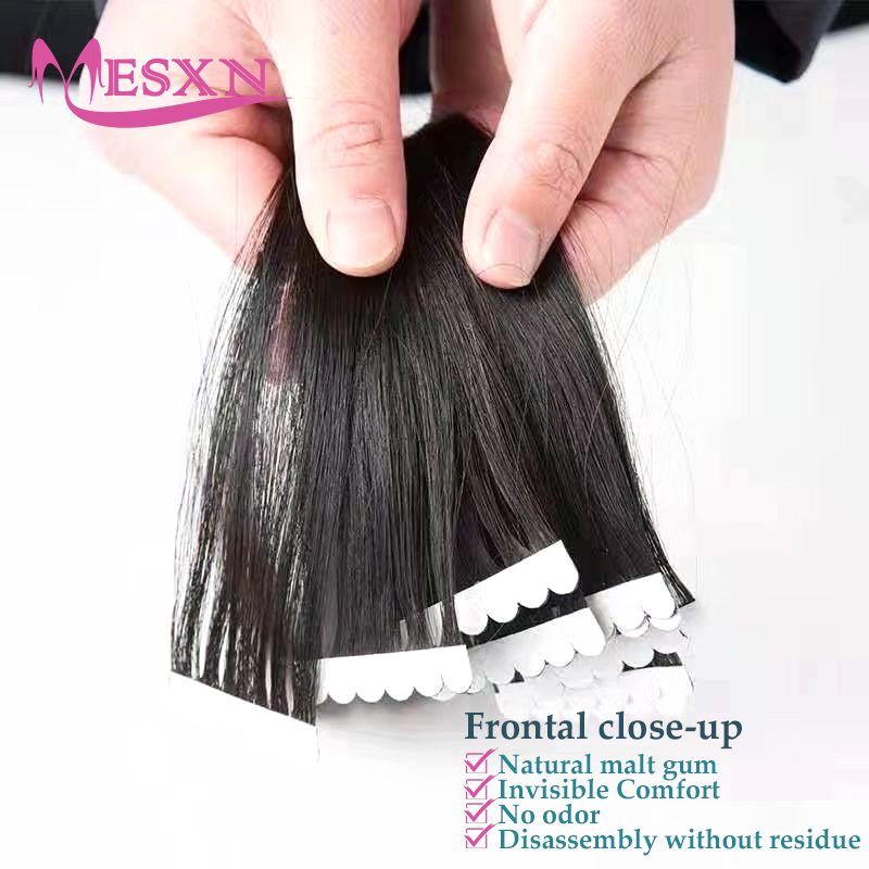 เทปมินิตรงผมต่อมนุษย์ต่อผมธรรม - Invisible Tape In Extensions Real Hair บทวิจารณ์และราคา