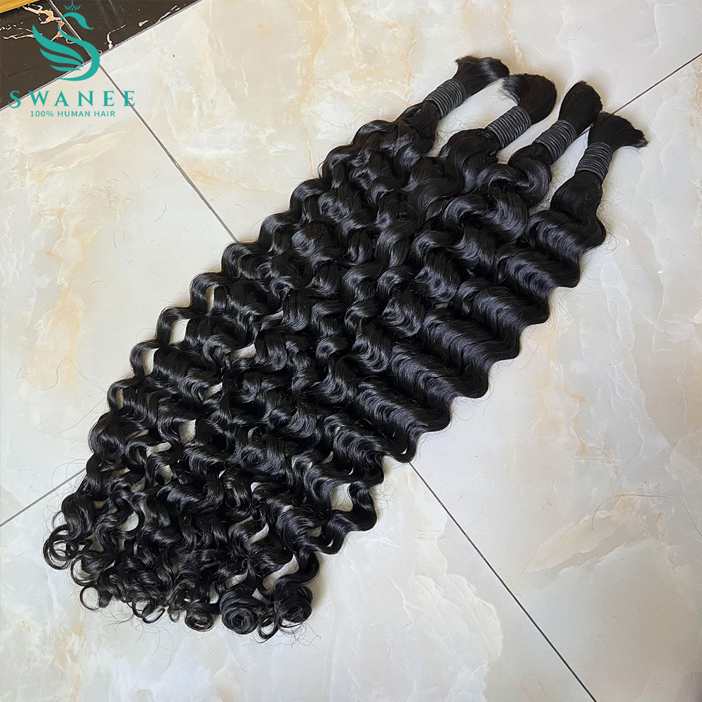 ผมแท้ 100% แบบ Water Wave สำหร - Water Wave Bulk Human Hair For Braiding บทวิจารณ์และราคา